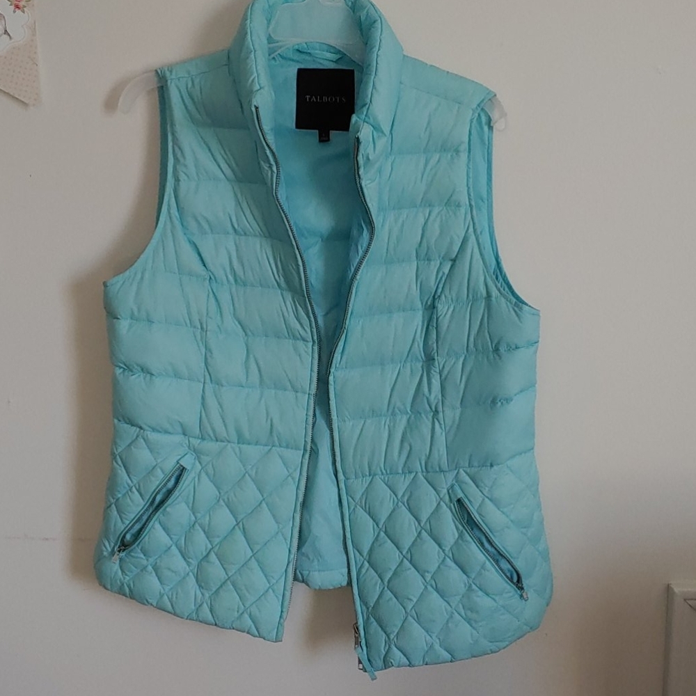 Robin Egg Blue Talbots Down Vest